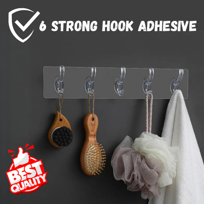 Transparent Adhesive Hooks for Kitchen Bathroom and Bedroom